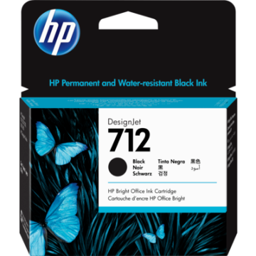 HP 712 80ml Black  Ink