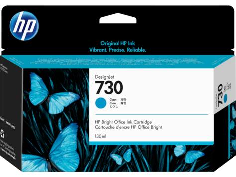 HP 730 130ml Ink Cyan