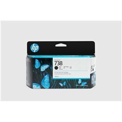 HP 738B 130-ml Black DesignJet Ink Cartridge