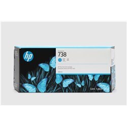 HP 738 300-ml Cyan DesignJet Ink Cartridge